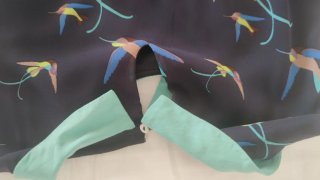 Vestido Zara Basic Gasa Azul Marino