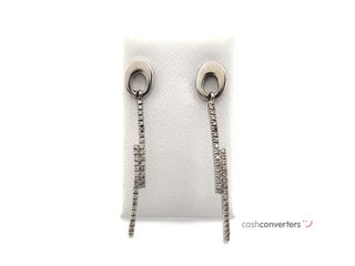 pendientes oro 18k con piedra con diamante