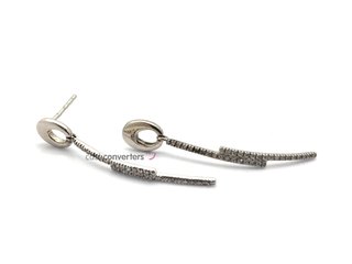 pendientes oro 18k con piedra con diamante
