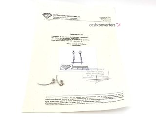 pendientes oro 18k con piedra con diamante