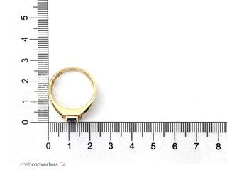 sello oro 18k con piedra con circonita
