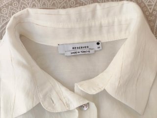 Camicia bianca rigata Reserved