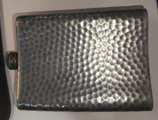Petaca Peltre Vintage Martillada 8oz