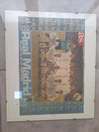 Cuadro Real Madrid Campeón Europa 2001-2002
