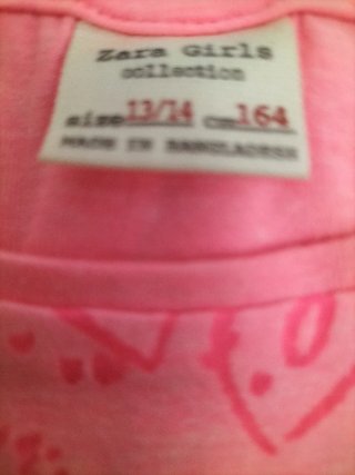 Lote 2 Camisetas Primark  y Zara de niña