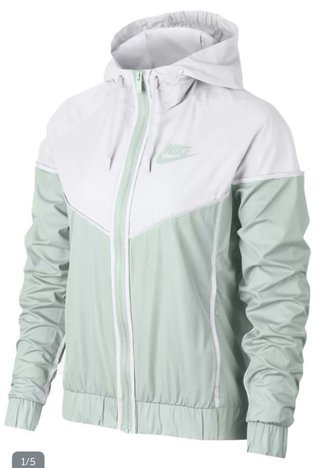 Chaqueta cortavientos Nike Windrunner Verde/Blanca