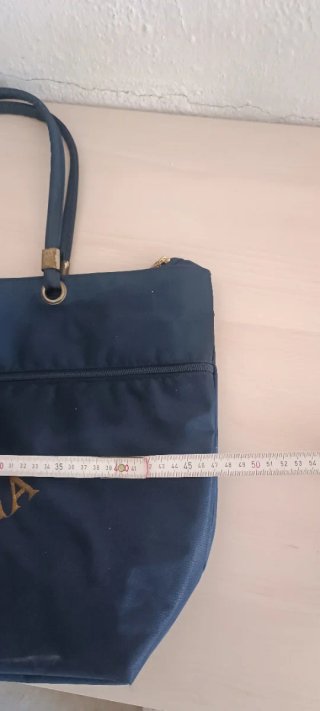 Borsa mare/viaggio blu scuro Venezia ricamata