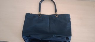 Borsa mare/viaggio blu scuro Venezia ricamata