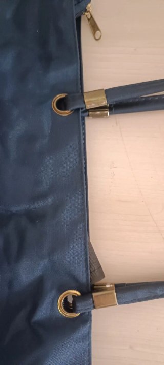 Borsa mare/viaggio blu scuro Venezia ricamata