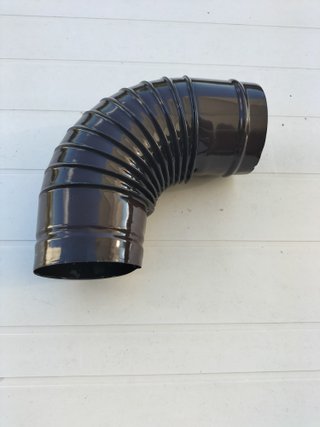 Gomito 90° stufa smaltato marrone