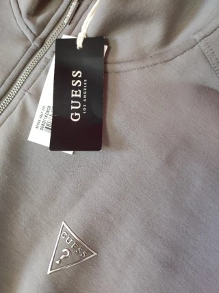 Sudadera Guess Gris Media Cremallera
