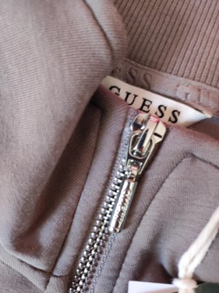 Sudadera Guess Gris Media Cremallera