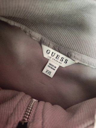 Sudadera Guess Gris Media Cremallera