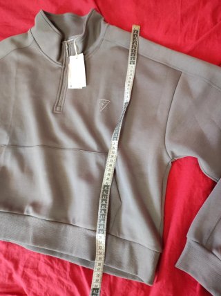 Sudadera Guess Gris Media Cremallera