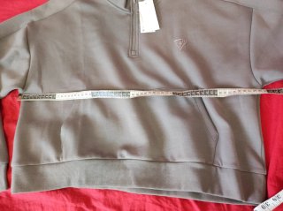 Sudadera Guess Gris Media Cremallera