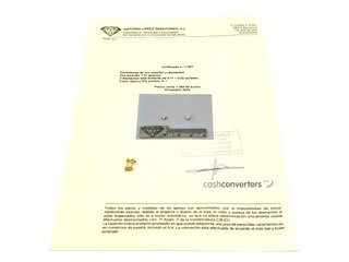 pendientes oro 18k con piedra con diamante