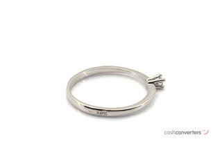 anillo oro 18k con piedra con diamante