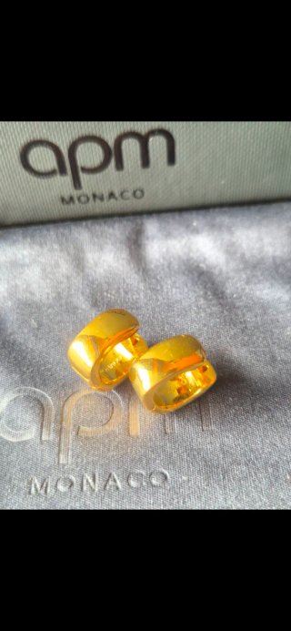 Apm Monaco Brincos Chunky Dourados