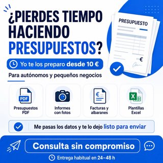 Hago presupuestos, facturas e informes