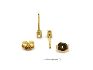 pendientes oro 18k con piedra con diamante