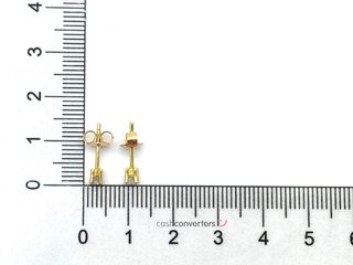 pendientes oro 18k con piedra con diamante