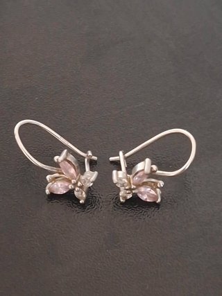 Orecchini Argento con Topazi Rosa