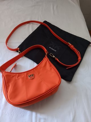 Pinko Love Bag Mini Half Moon Arancione