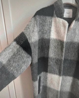 Cappotto lana Mango a quadri