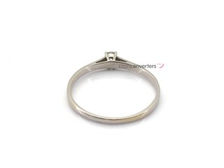 sortija oro 18k con piedra con diamante