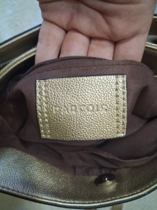Bolso Hombro Dorado Trenzado