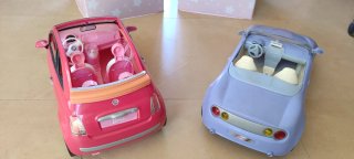 Coches Barbie Fiat 500 y deportivo