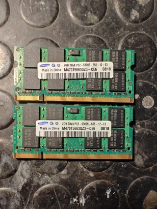 2x Modulo RAM Samsung 2GB PC2-5300S