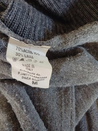 Maglia uomo DUCA HOMME lana grigio/nera