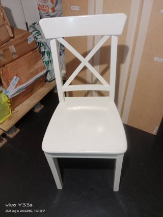 Silla Escritorio IKEA Blanca Madera no envio