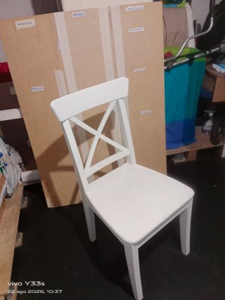 Silla Escritorio IKEA Blanca Madera no envio