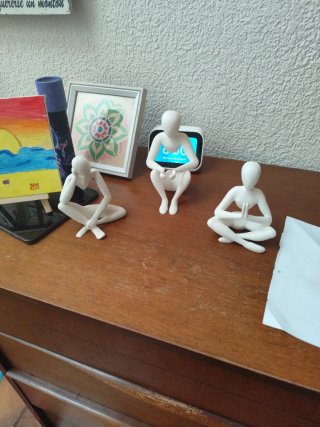 Conjunto figuras decorativas meditación
