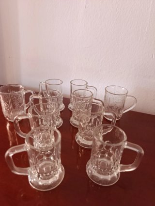 Lote 10 Vasitos Chupito Cristal con Asa