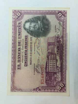 BILLETE 50 PESETAS 1928