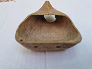 Zoqueta de segador vintage de madera