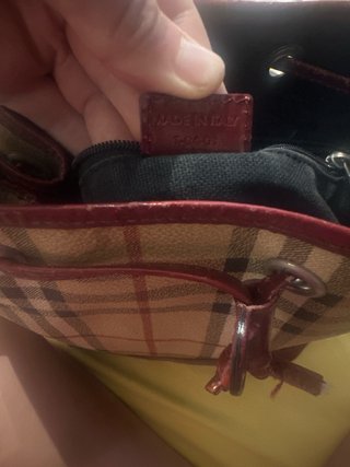 Bolso Burberry Clásico Cuadros Beige Marrón