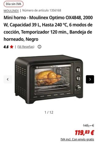 Horno Moulinex Optimo 39L