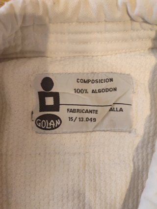 Kimono Judo Grano Arroz Talla 14 Años Algodón