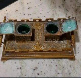 Escribanía Antigua Bronce