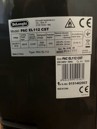 DeLonghi Pinguino Aire Acondicionado Portátil