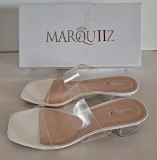 Sandalias Marquiiz Tiras Cristal Blancas