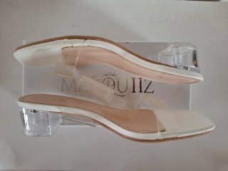 Sandalias Marquiiz Tiras Cristal Blancas