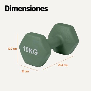 Par Mancuernas Amazon Basics 2x10Kg Verde