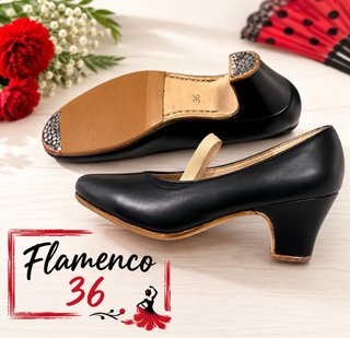 Zapatos Flamenco Piel Talla 36 Nuevos negros