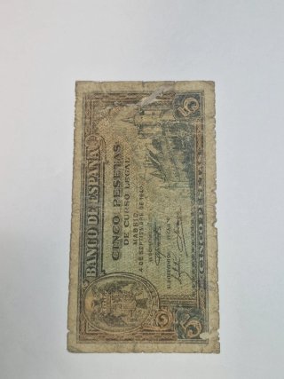 BILLETE 5 PESETAS 1940