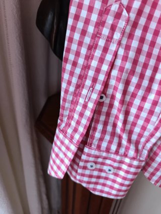 Camisa Carolina Herrera cuadros rojo y blanco